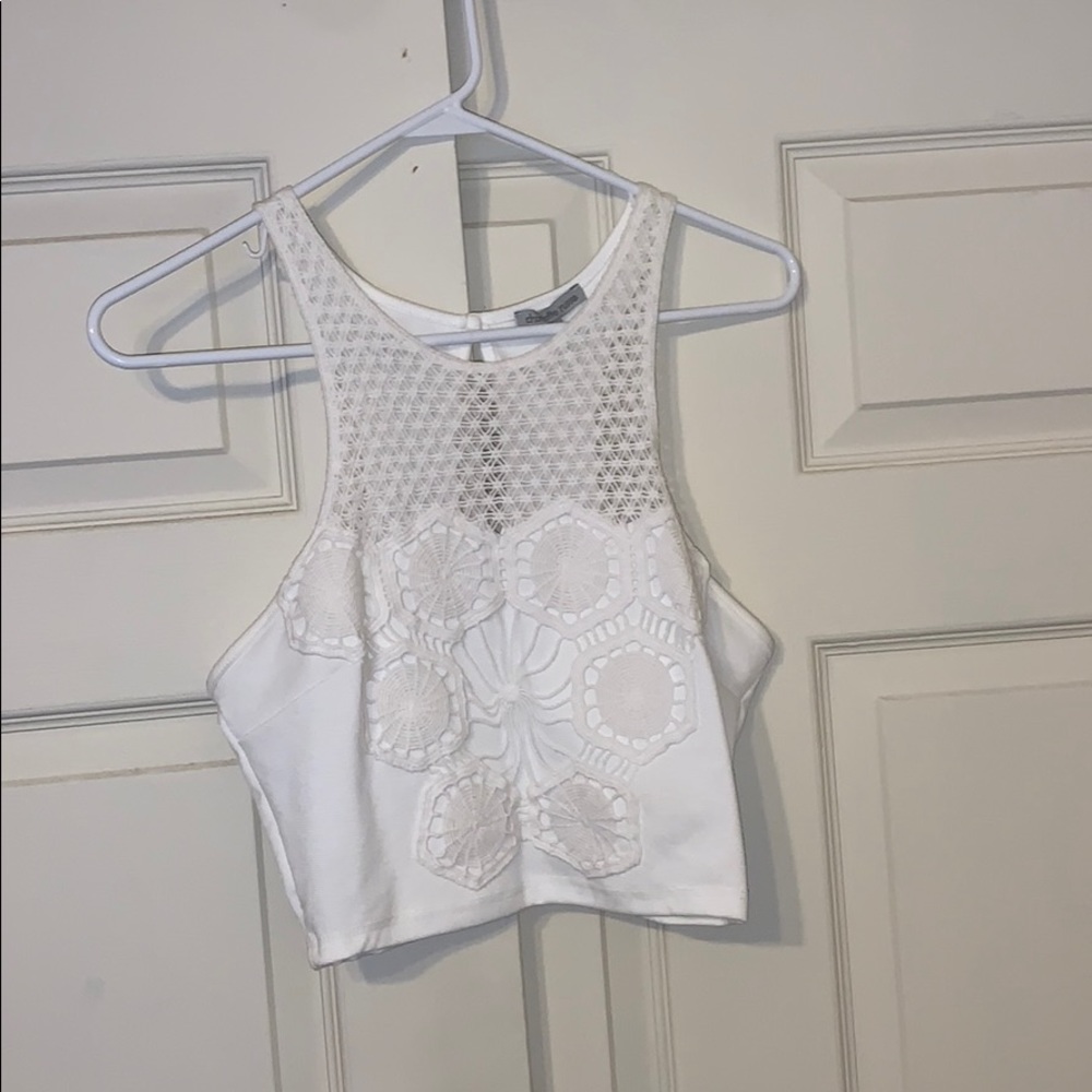 White crop top